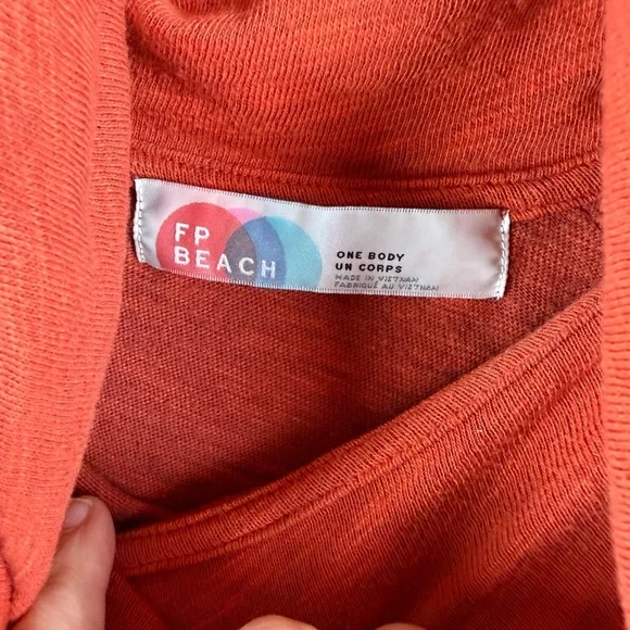 Free People Beach Two Body Rust Red Cocoon Neck - Picture 2 of 2